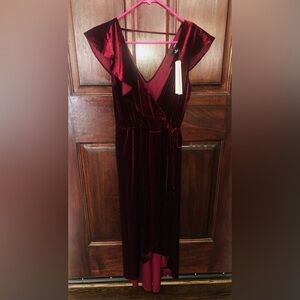 Aqua | Dresses | Hot Pink Aqua Strapless Dressgown With Slit | Poshmark